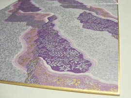 二つ折り色紙"ロウケツ紫"