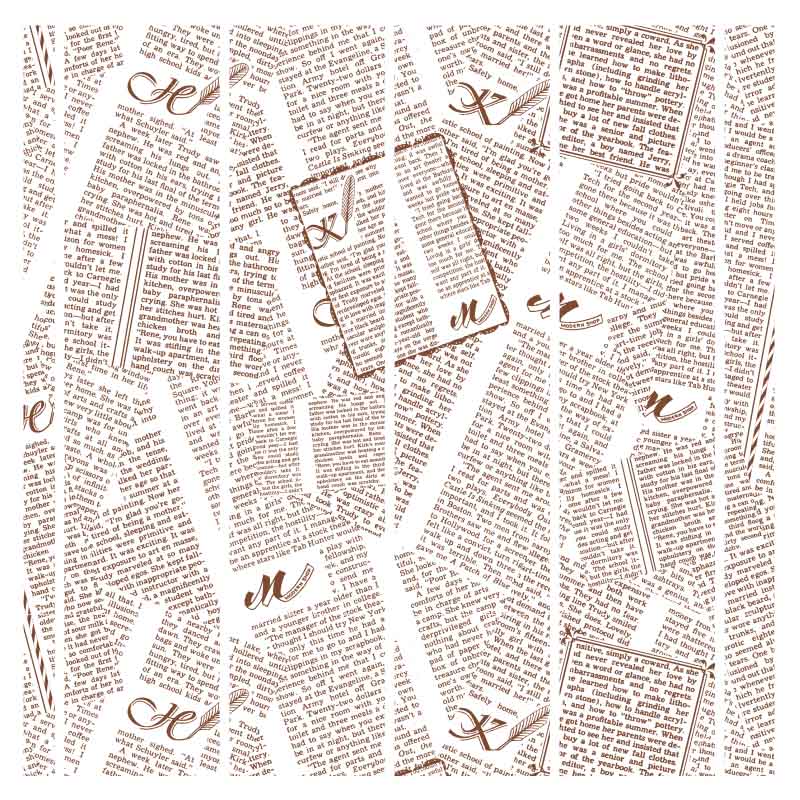 HEIKO ワックスペーパー フェザーイニシャル 白 300×300mm 100枚/個×50個(合計5,000枚/箱)