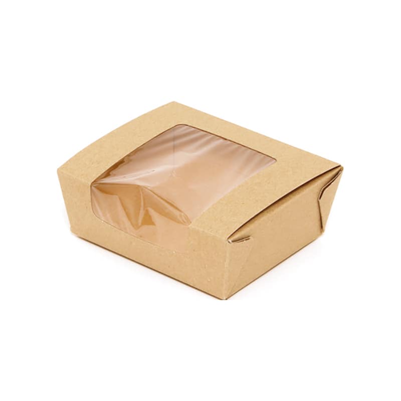 HEIKO 食品容器 窓付きフードBOX S クラフト 20枚/袋