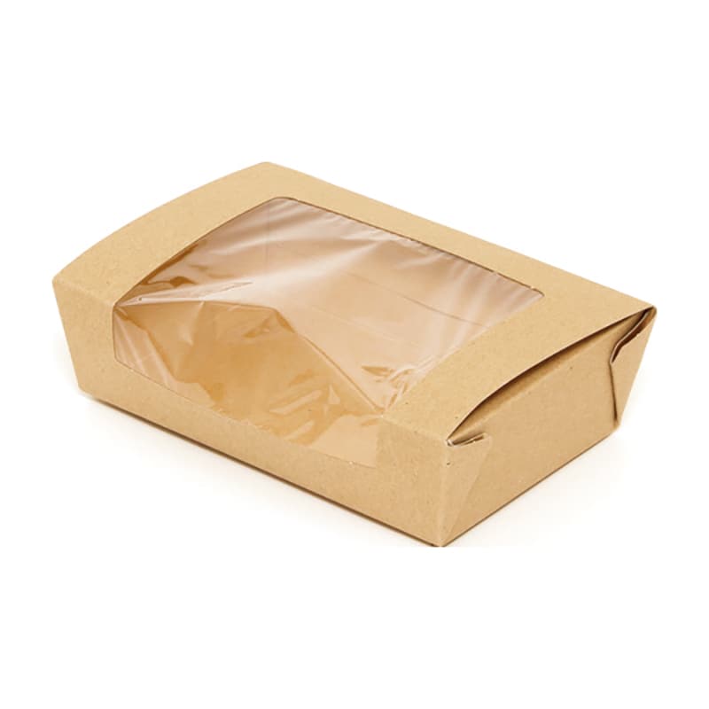 HEIKO 食品容器 窓付きフードBOX M クラフト 20枚/袋