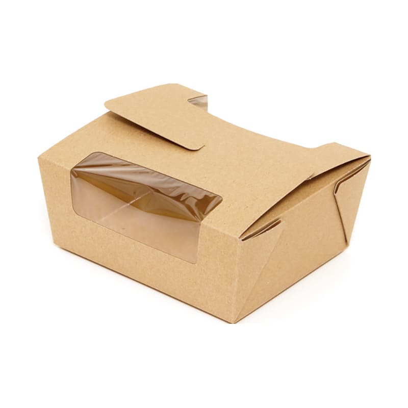 HEIKO 食品容器 窓付きフードBOX L クラフト 20枚/袋